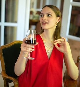 Платье КОЛОКОЛ шелк Макси Красный винный One size (44-50)