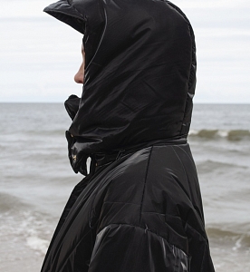 Куртка теплая 300 ХЛ стежка total black one size (р.44-56)